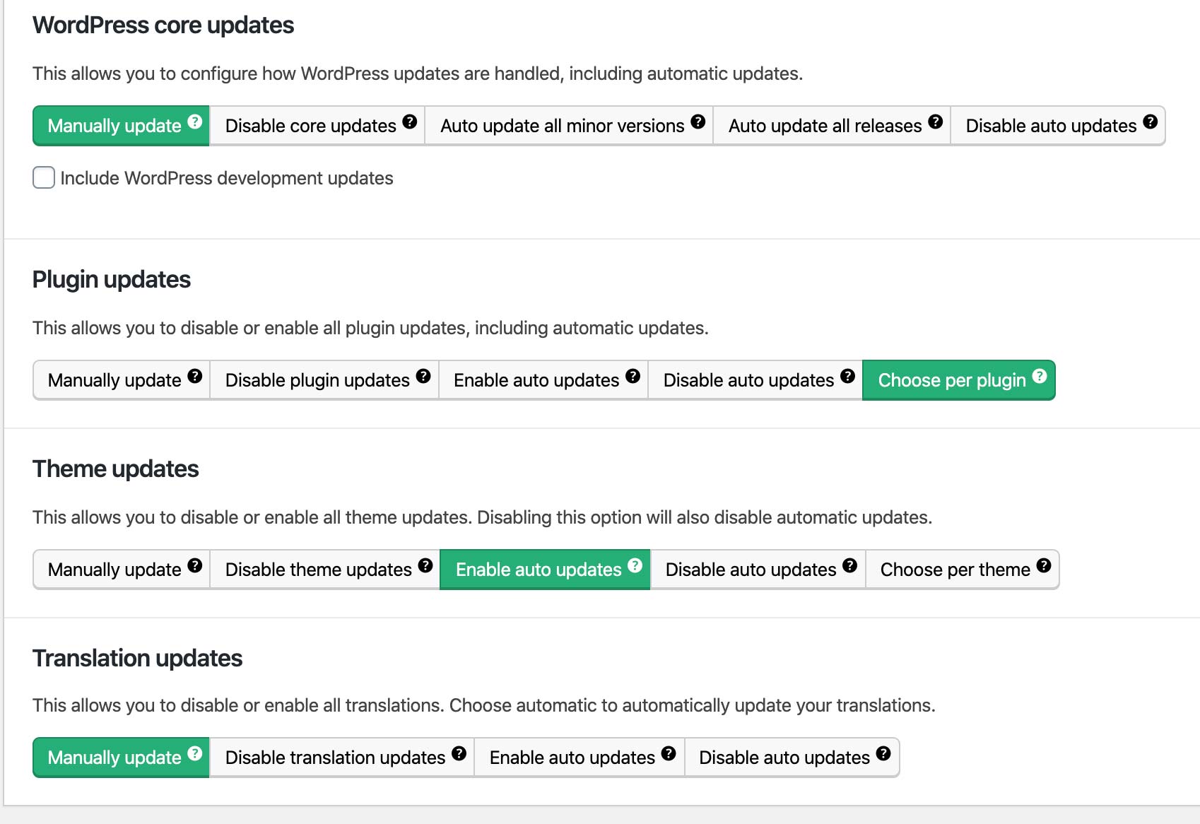 update-options